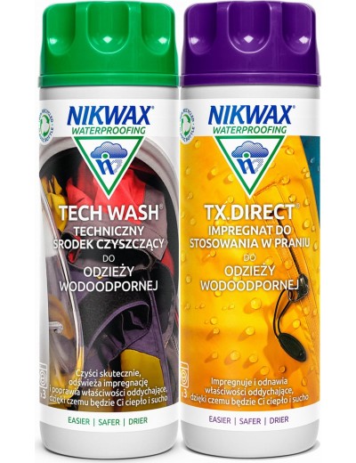 Набір для догляду за одягом Nikwax Tech Wash і TX Direct