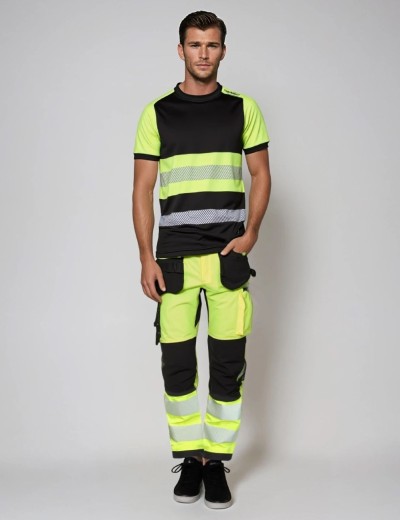 Сигнальні робочі штани Bosafety Tension Plus
