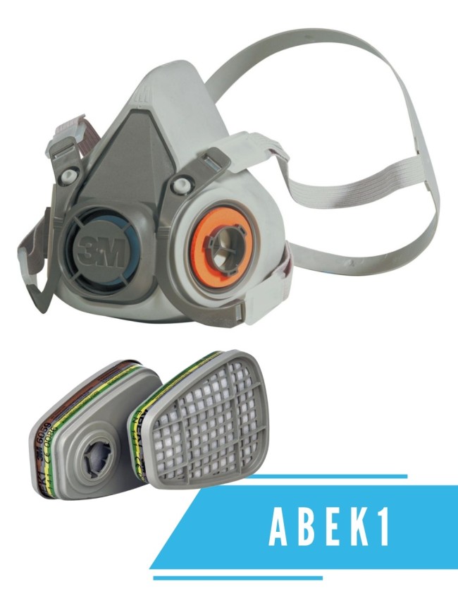 Напівмаска 3M з фільтрами 3M 6059 ABEK1