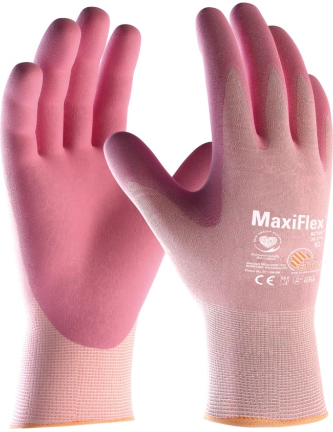 Рукавиці робочі рожеві ATG 34-814 MaxiFlex